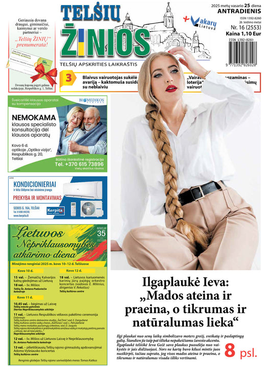 „Telšių ŽINIOS“ 2026 m. bendra antradienio ir penktadienio prenumerata