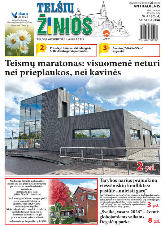 „Telšių ŽINIOS“ 2027 m. bendra antradienio ir penktadienio prenumerata