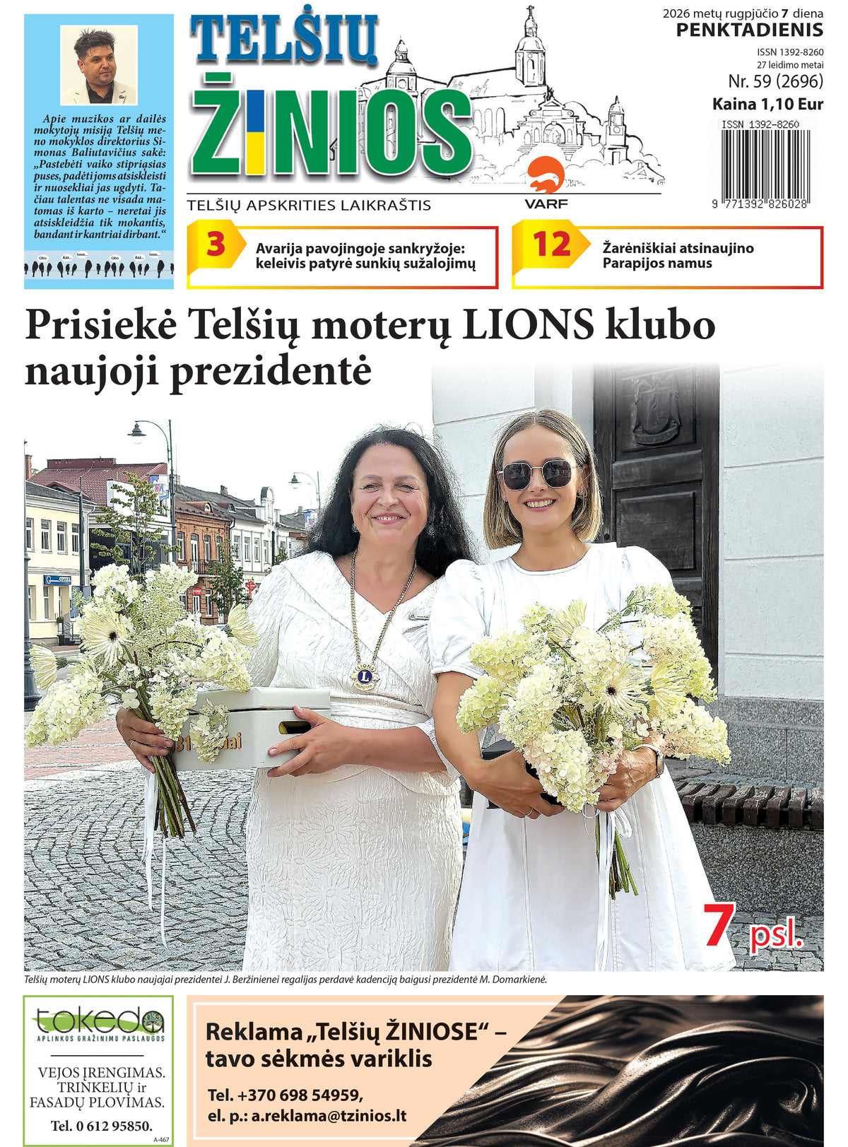 „Telšių ŽINIOS“ 2027 m. prenumerata PDF formatu