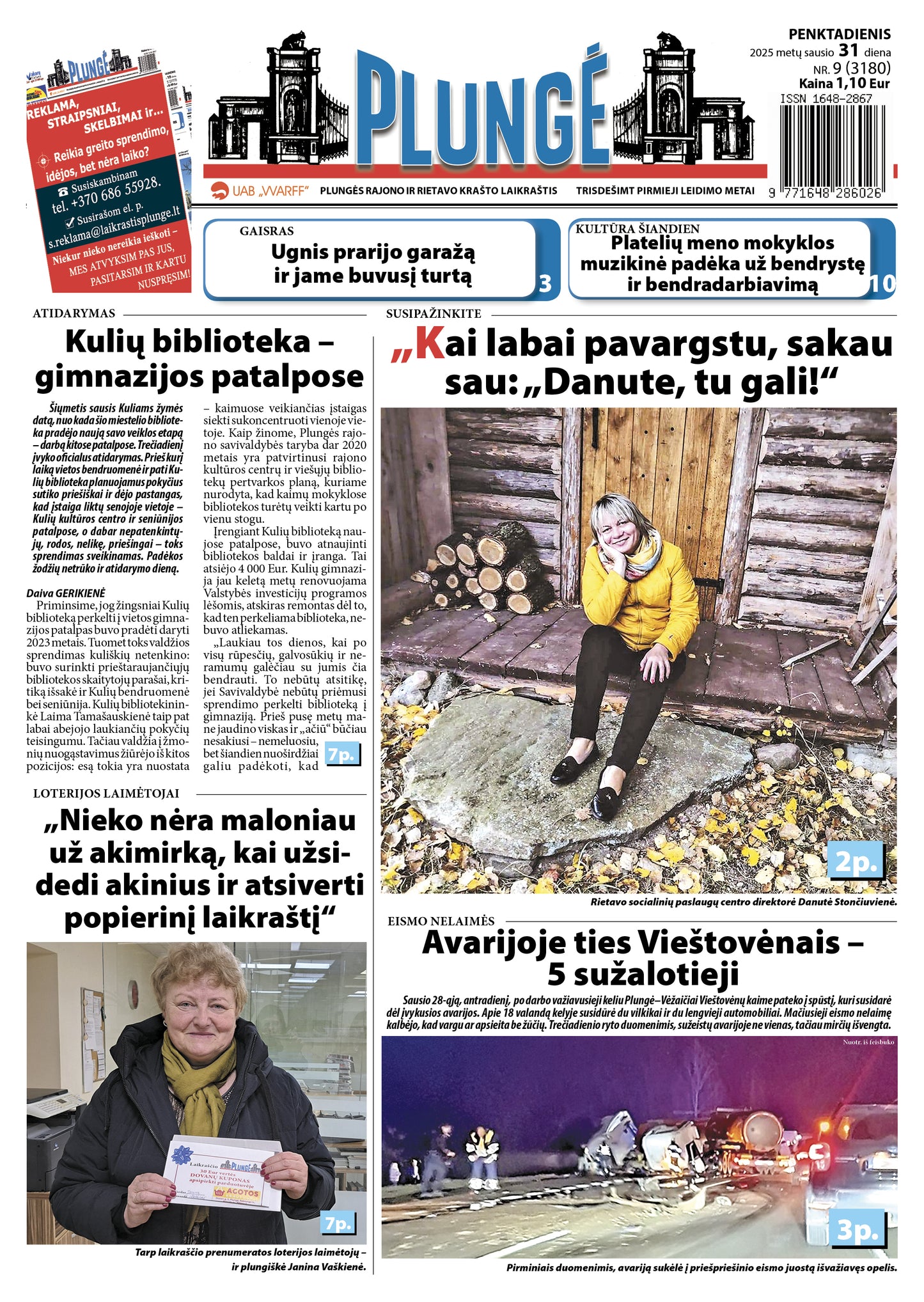 „Plungė“ 2026 m. prenumerata juridiniams asmenims (darbuotojų skaičius pagal rekvizitai.lt)